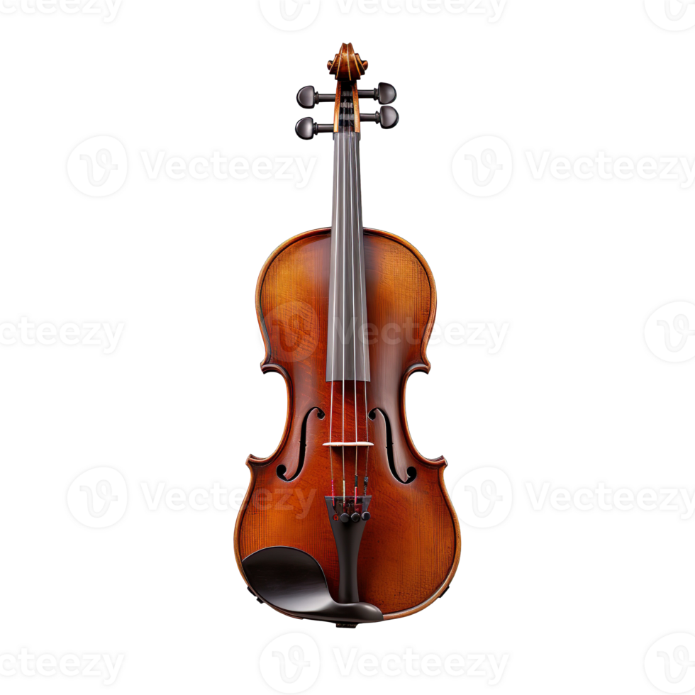 Antique violin isolated on transparent background png