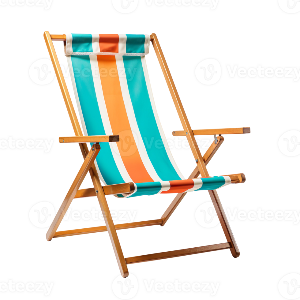 Beach chair isolated on transparent background png