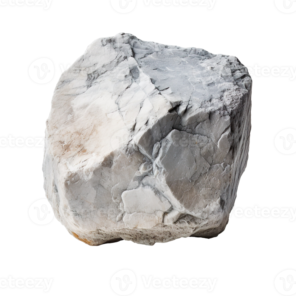 A white stone isolated on transparent background png