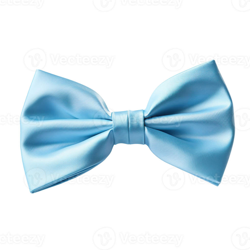 Blue bow tie isolated on transparent background png