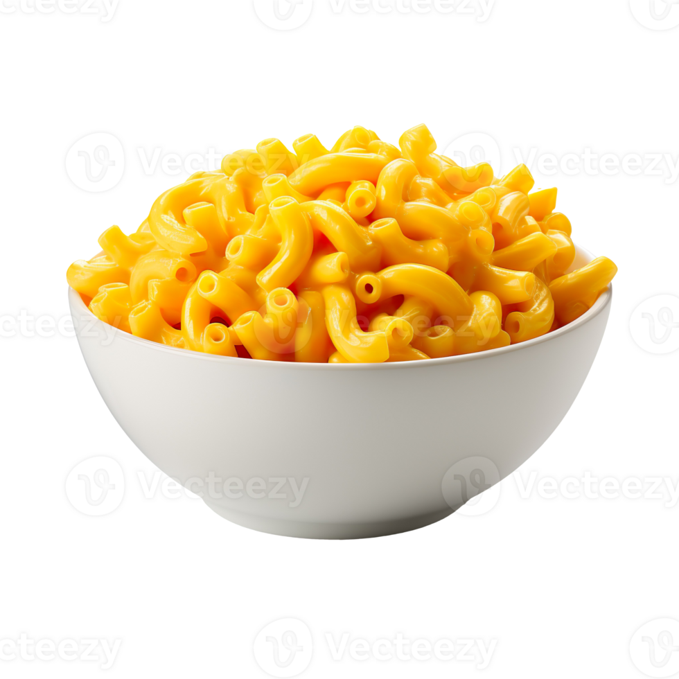 Bowl of mac and cheese isolated on transparent background png