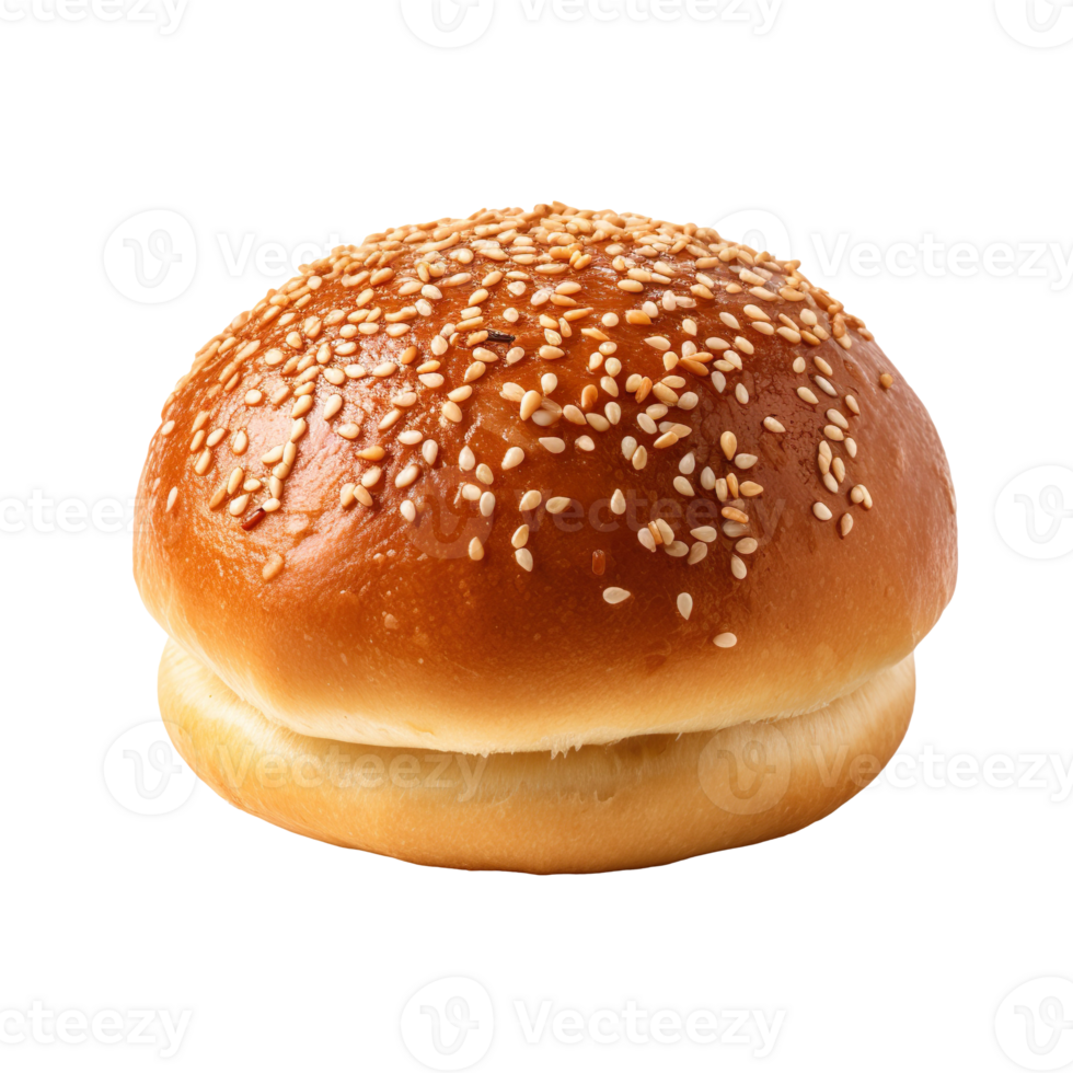 Bun with sesame isolated on transparent background png