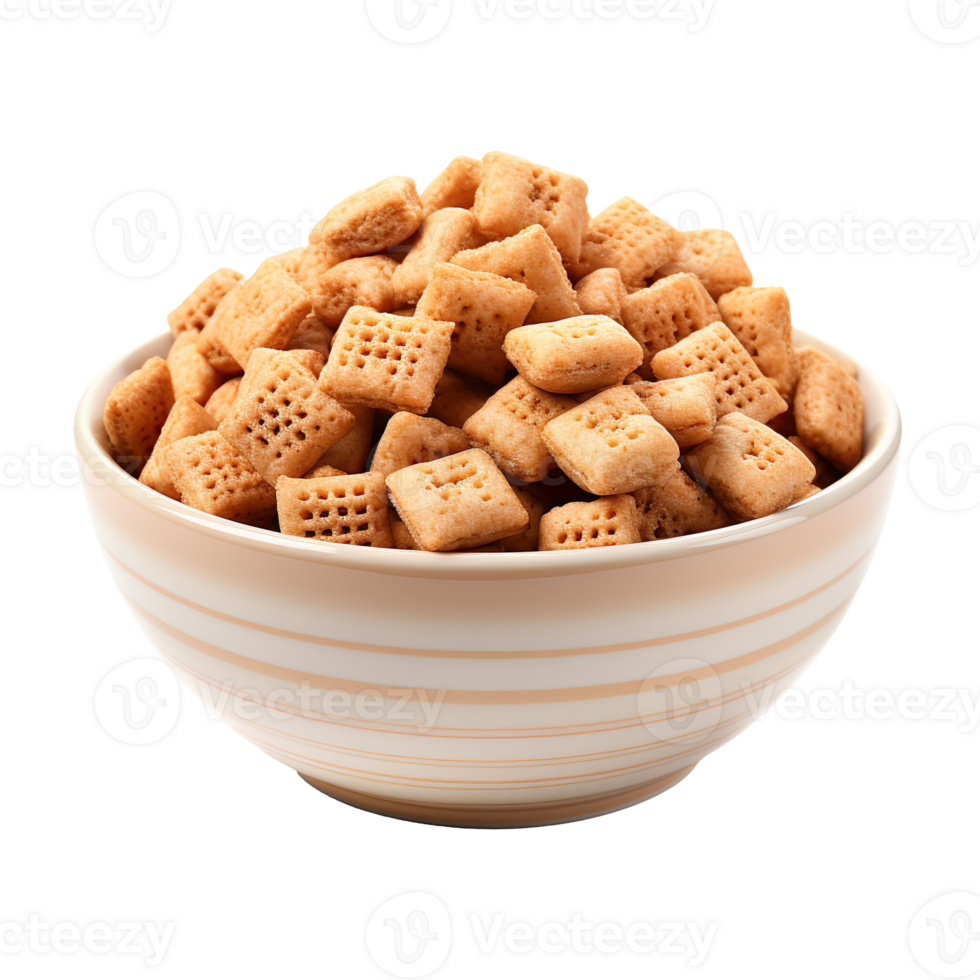 cereal cookies in a bowl isolated on transparent background png