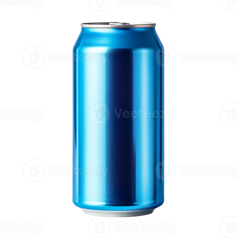 azul soda lata aislado en transparente antecedentes png