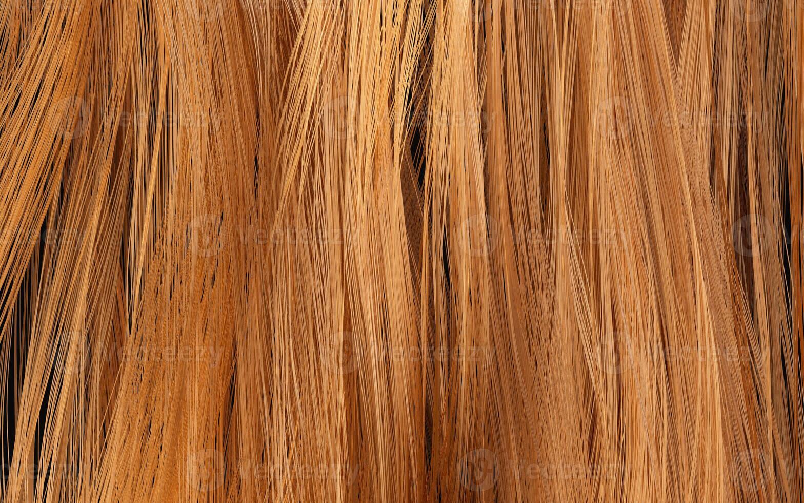 Wave hair with golden color, 3d rendering. photo