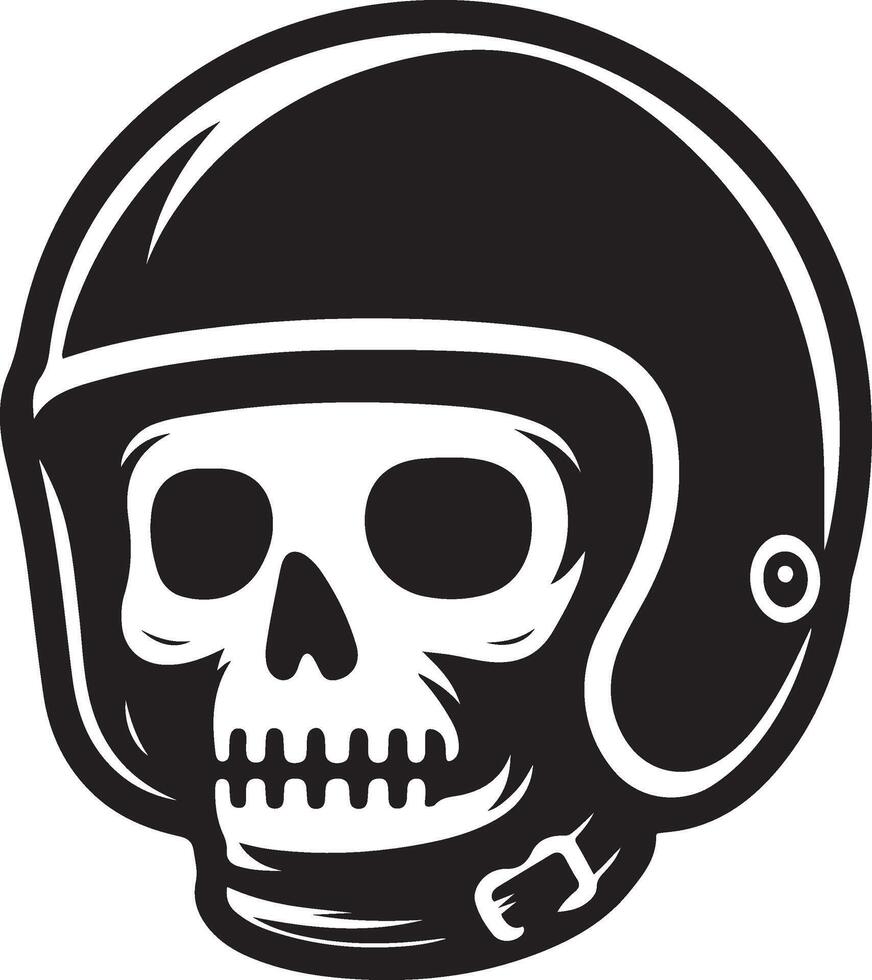 skull in helmet illustration vector