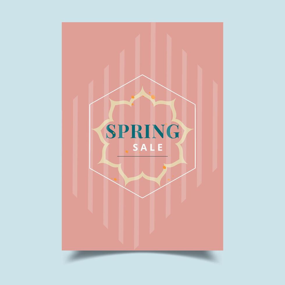 Flat Spring Background with Illustration vector