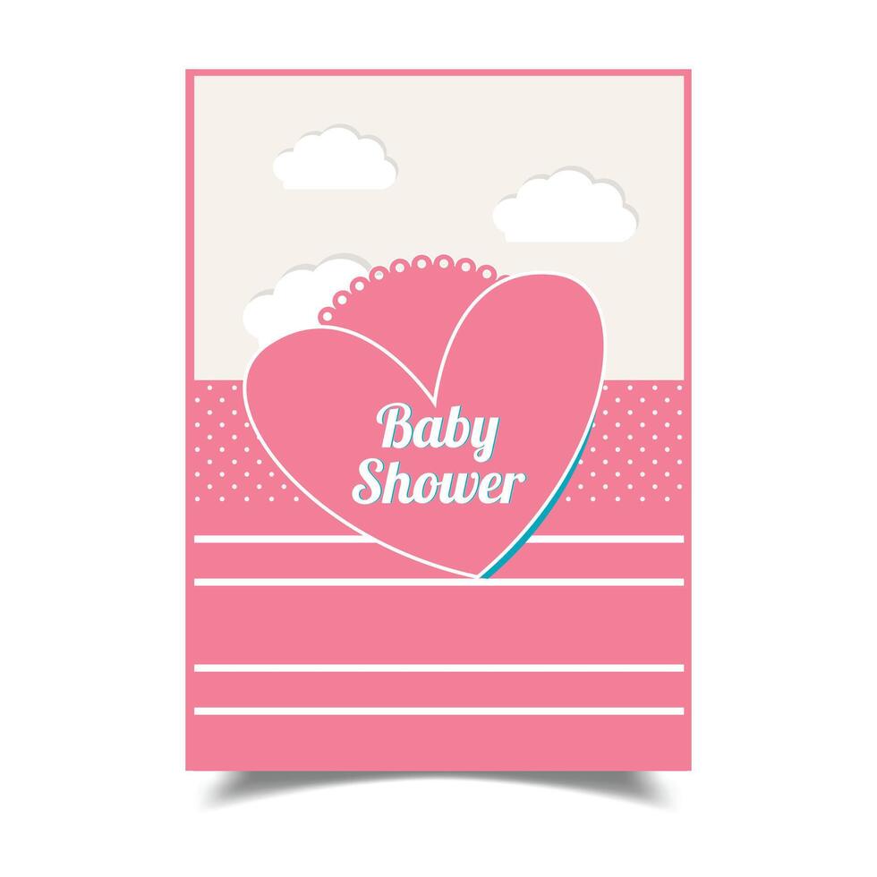 Baby Shower Background with Illustration vector