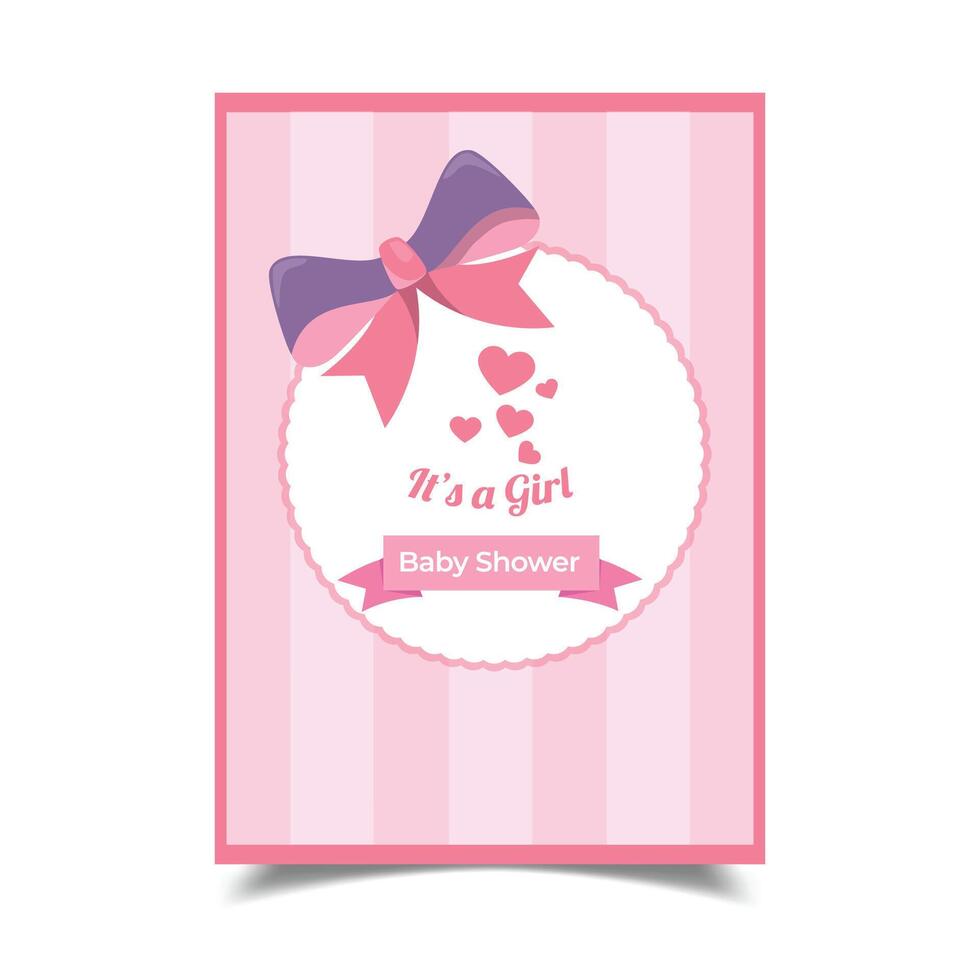 Baby Shower Invitation Card Illustration vector