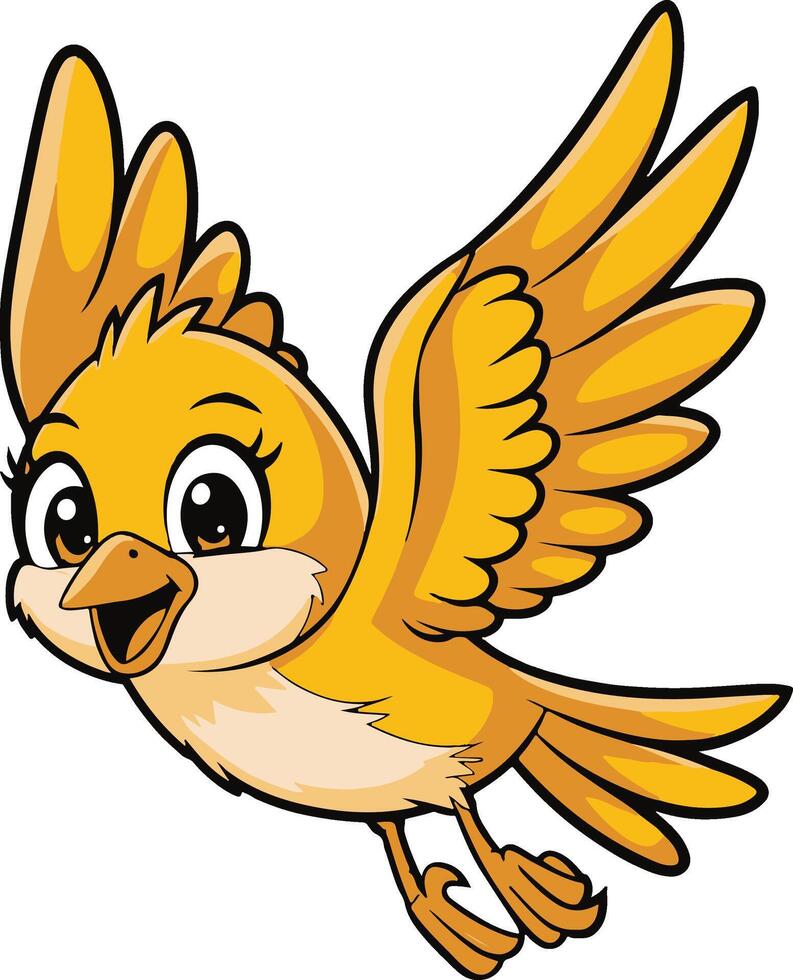 Flying bird cartoon art illustration, bird . Ai generate vector