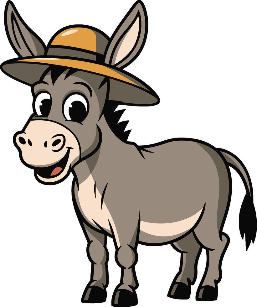 Donkey illustration, donkey art design. Ai generate vector