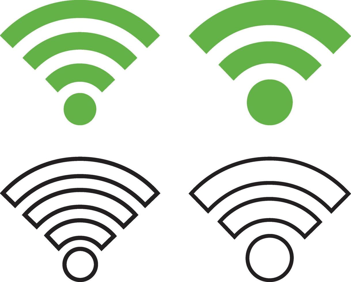 Wifi icon collection. Ai generate vector