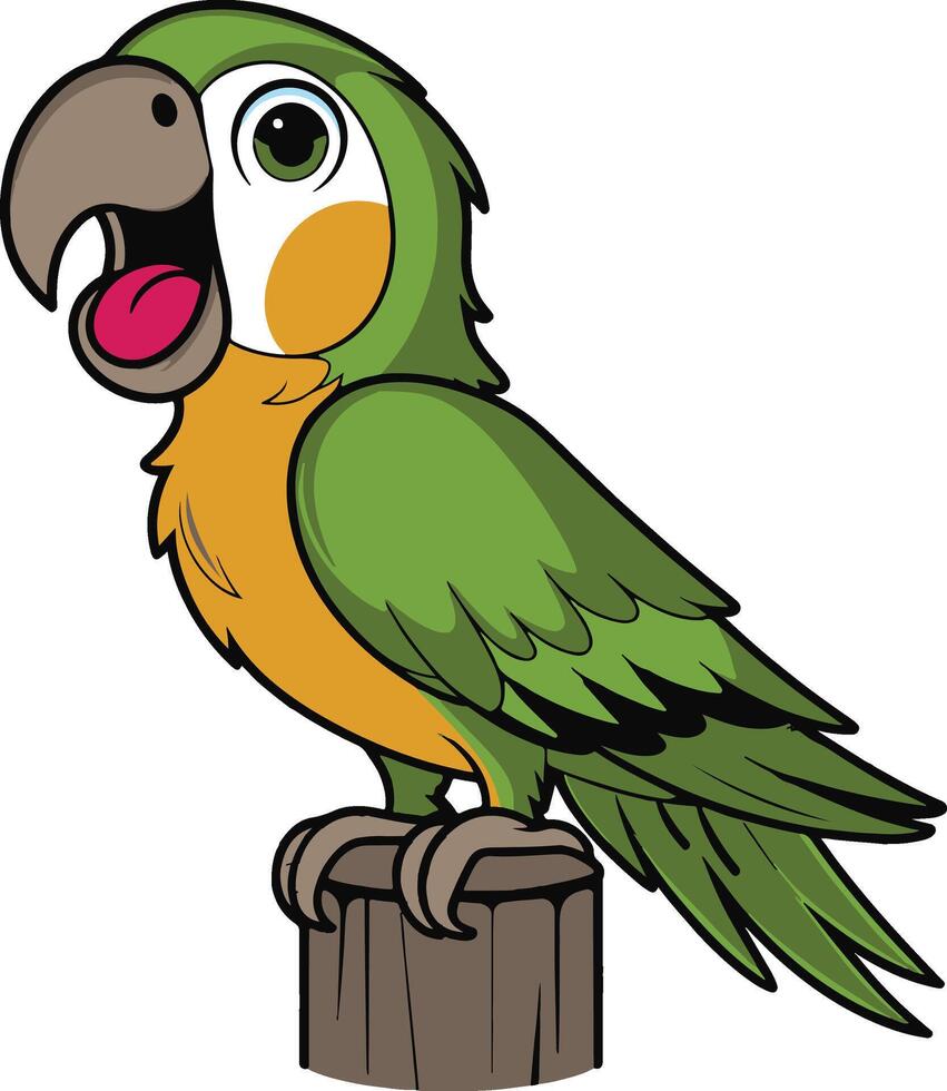 Parrot illustration, parrot art design. Ai generate vector