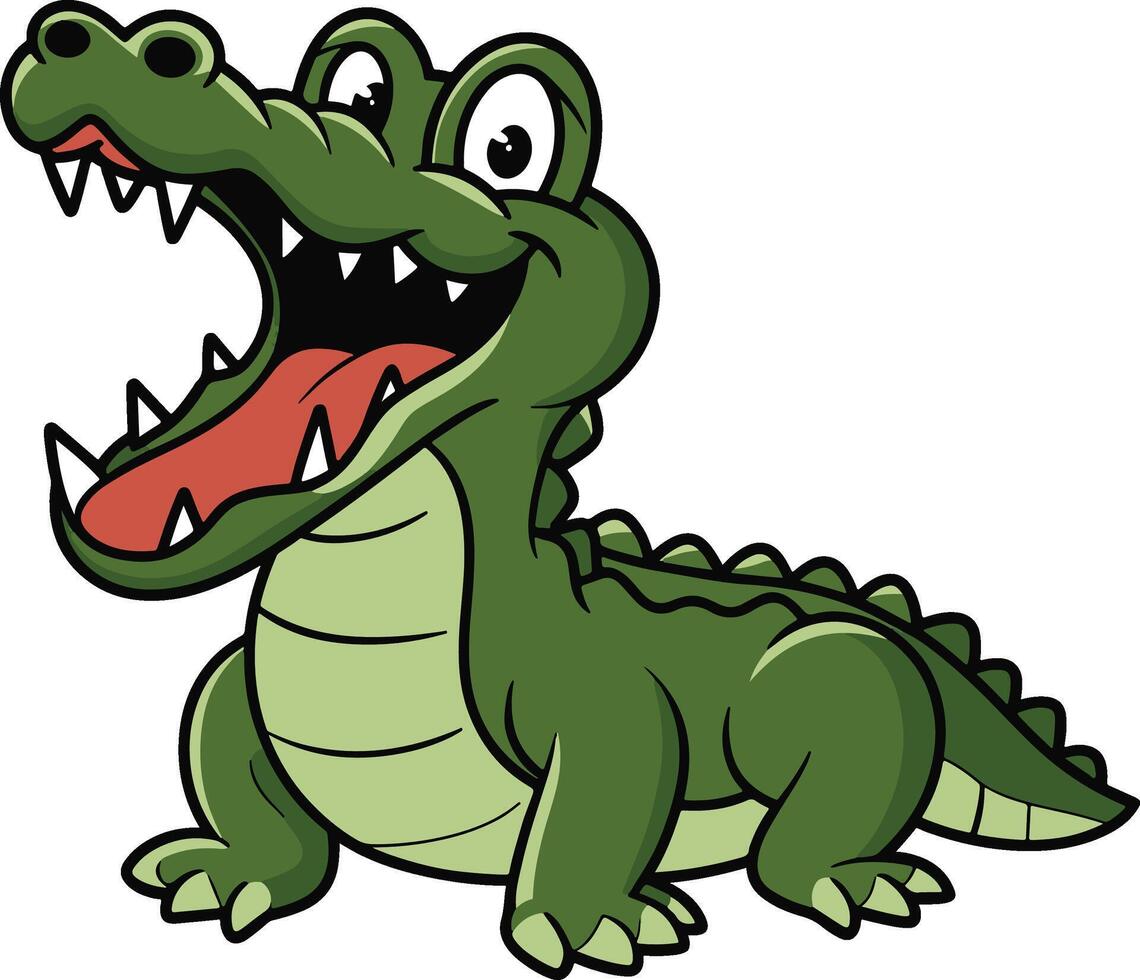 Crocodile illustration, crocodile art design. Ai generate vector