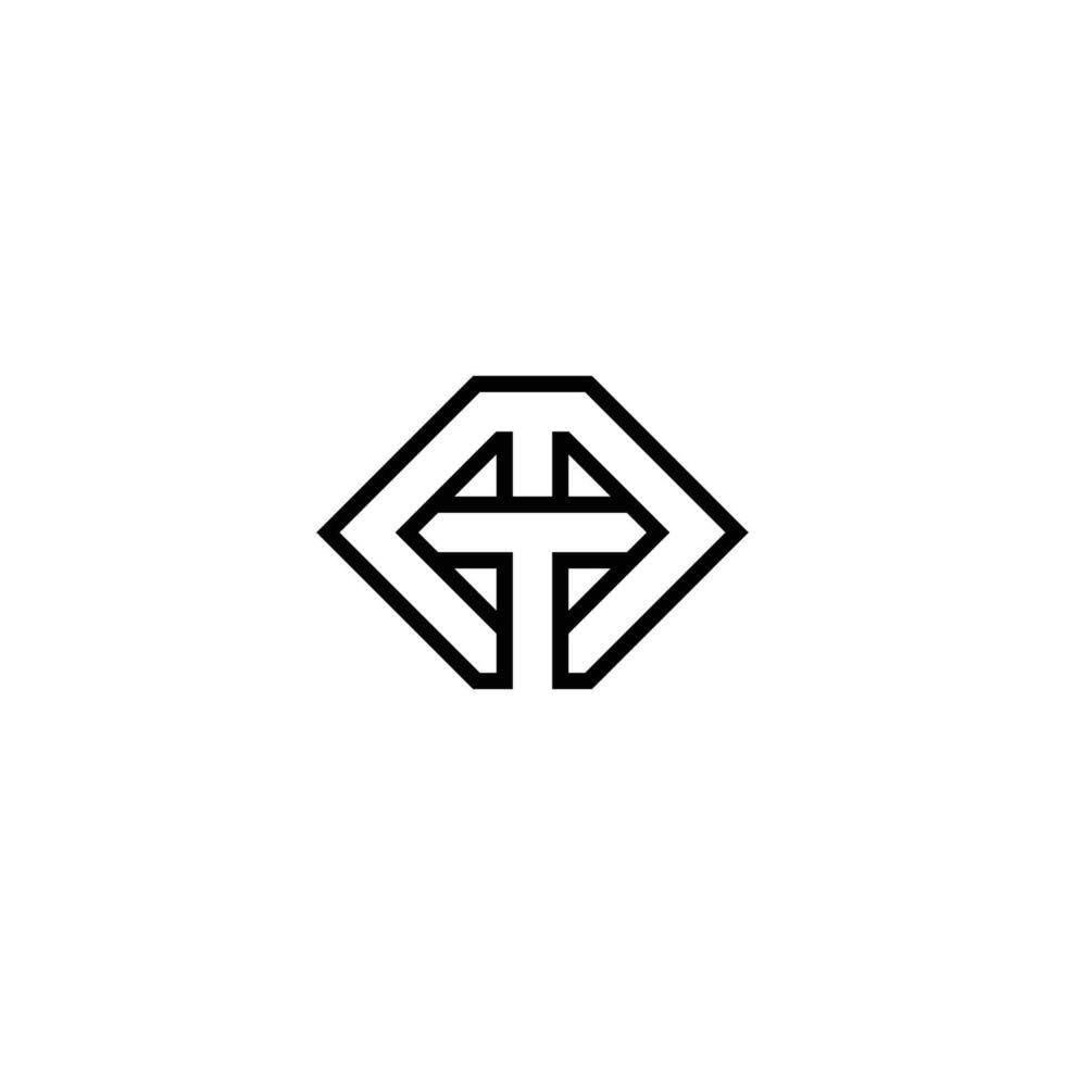 TM letter logo design. TM polygon, circle, triangle, hexagon, flat and simple style with white color vector