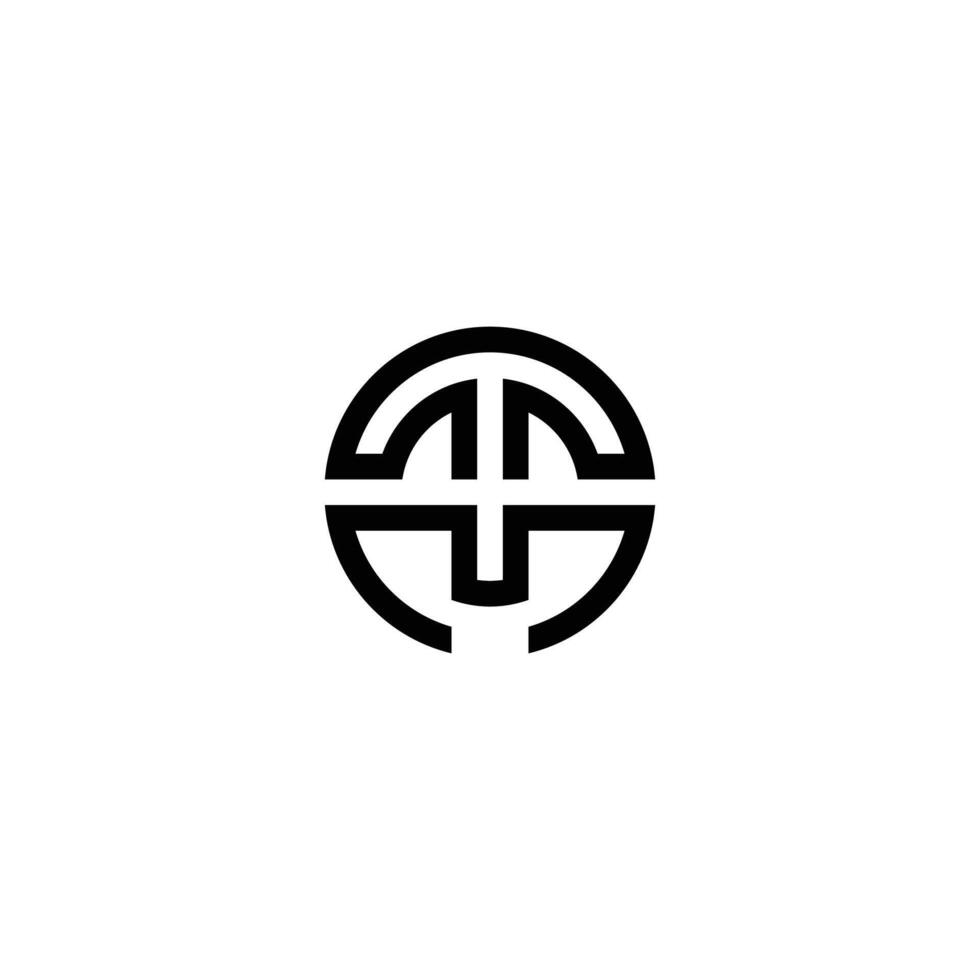 Letters TM Line Monogram Logo suitable for business with TM or MT initials. MT, TM, Abstract initial monogram letter alphabet logo design vector