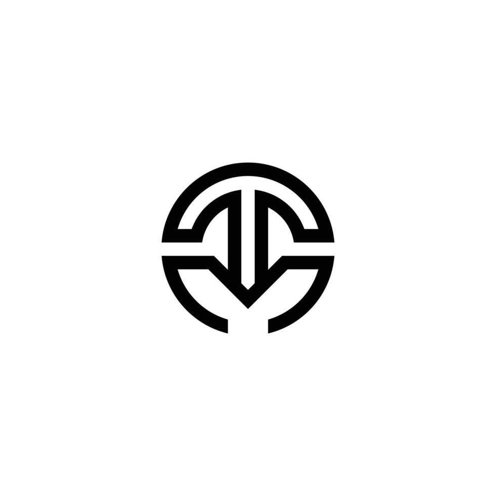 TM initial monogram logo With Circle and Polygon shape creative logo design vector