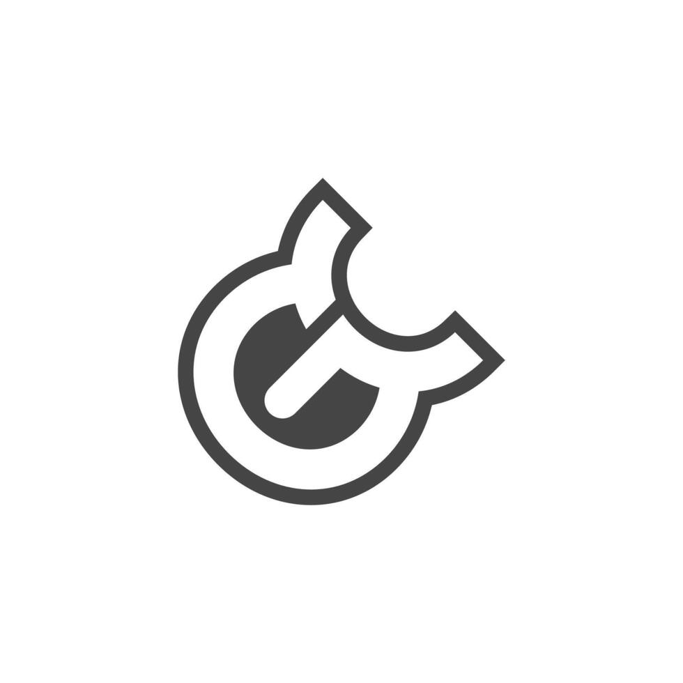 The letters g and y are on a black background vector