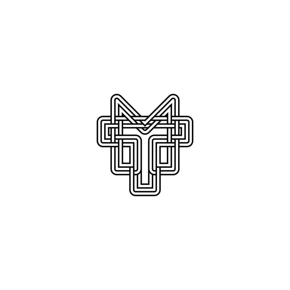 Letter TM MT logo design inspiration. MT, TM, Abstract initial monogram letter alphabet logo design vector