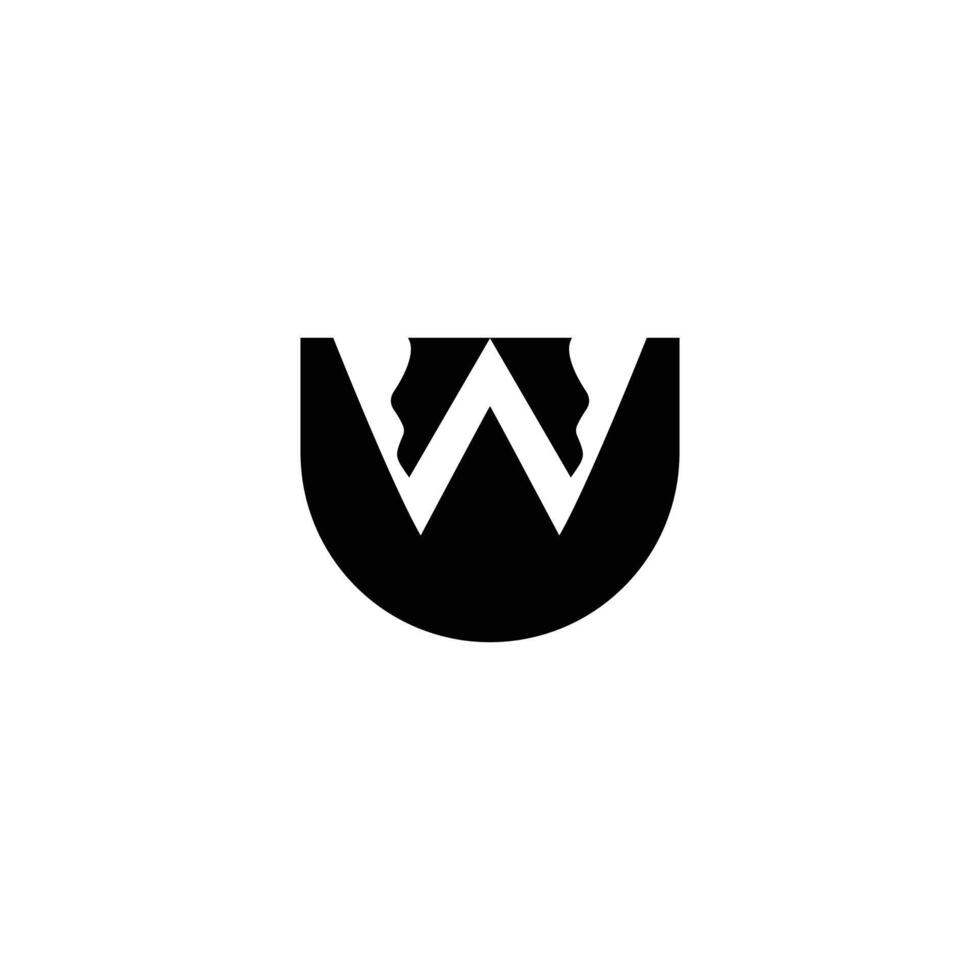 Letter WU Monogram Logo Design. Alphabet Initials logo UW, WU, W and U vector