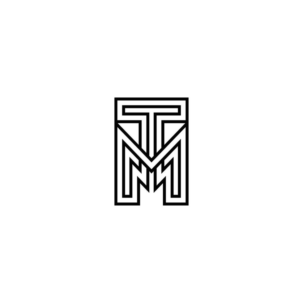 MT Logo Design Template Graphic Branding Element.. Initial letter tm or mt logo design template vector