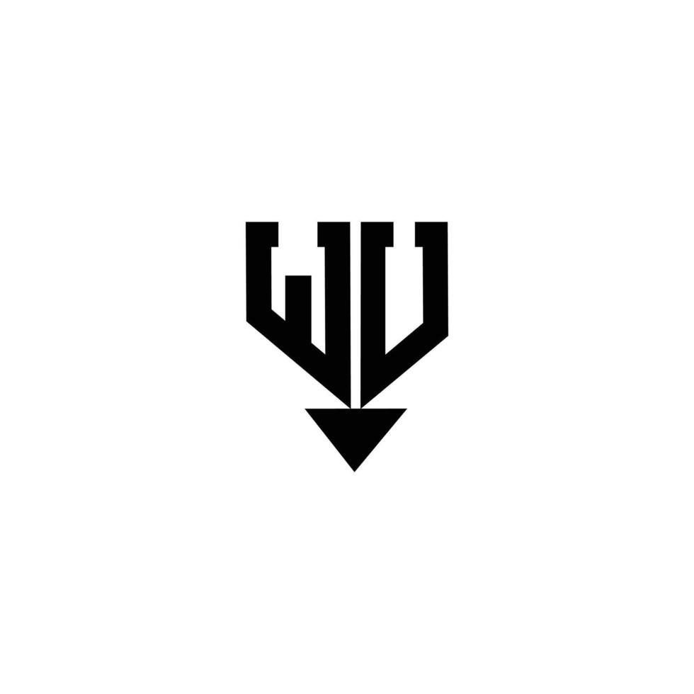Modern Unique Artistic Letter UW WU Logo Design Initial Based Letter Icon Logo vector