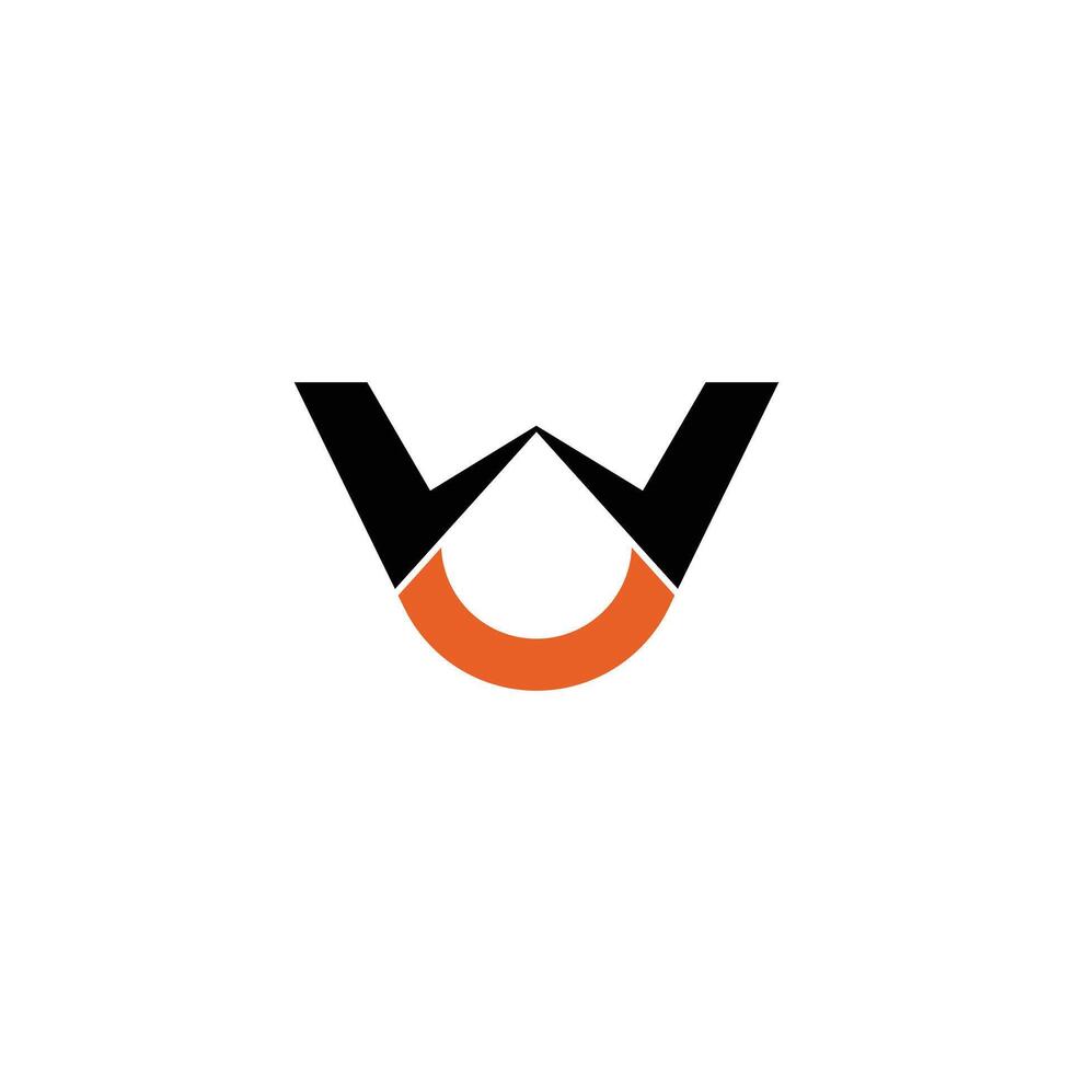 WU initial monogram logo with letter creative design. Alphabet Initials logo UW, WU, W and U vector