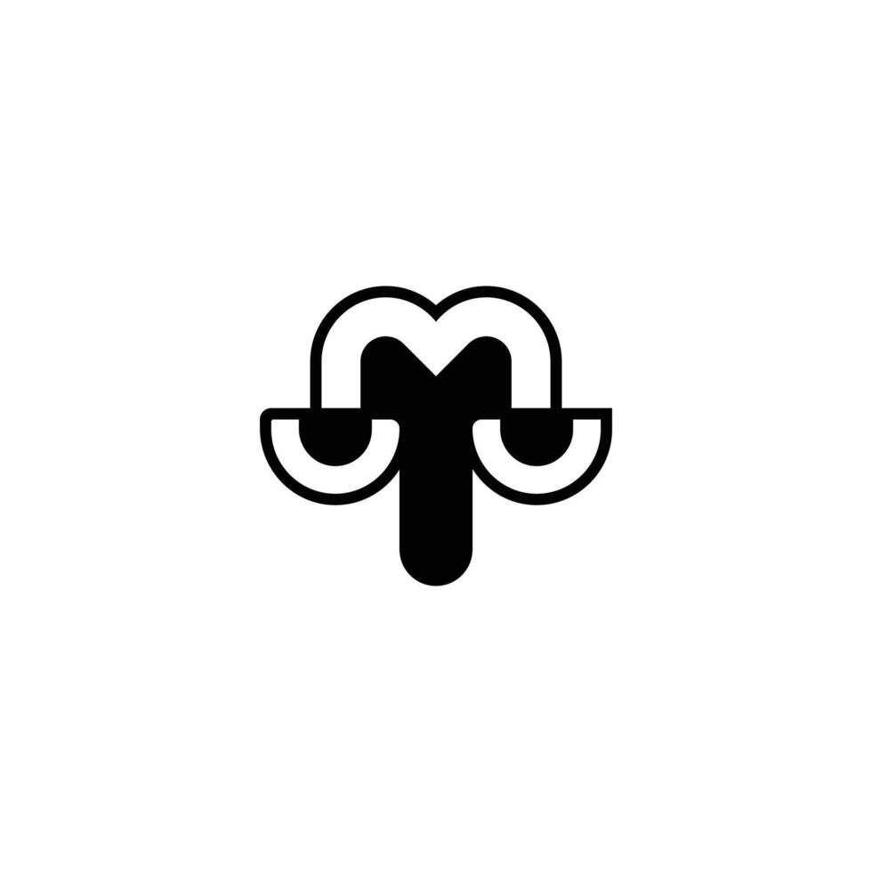 TM or MT initial letter logo design . Creative abstract letter TM logo design. Linked letter MT logo design. vector