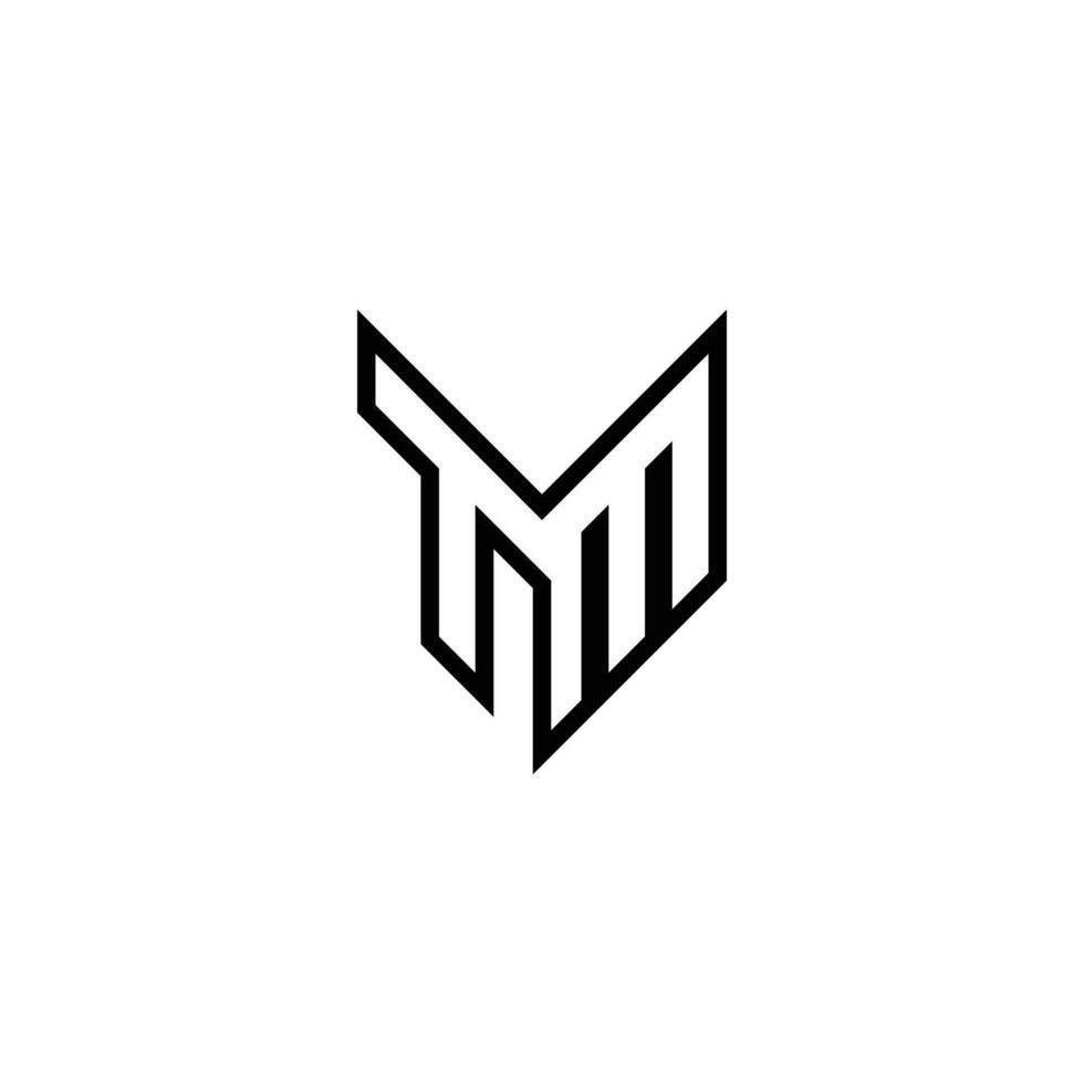 TM Logo Design Modern Minimal Elegant and Luxury TM Logo Alphabet Letter TM Logo Design vector