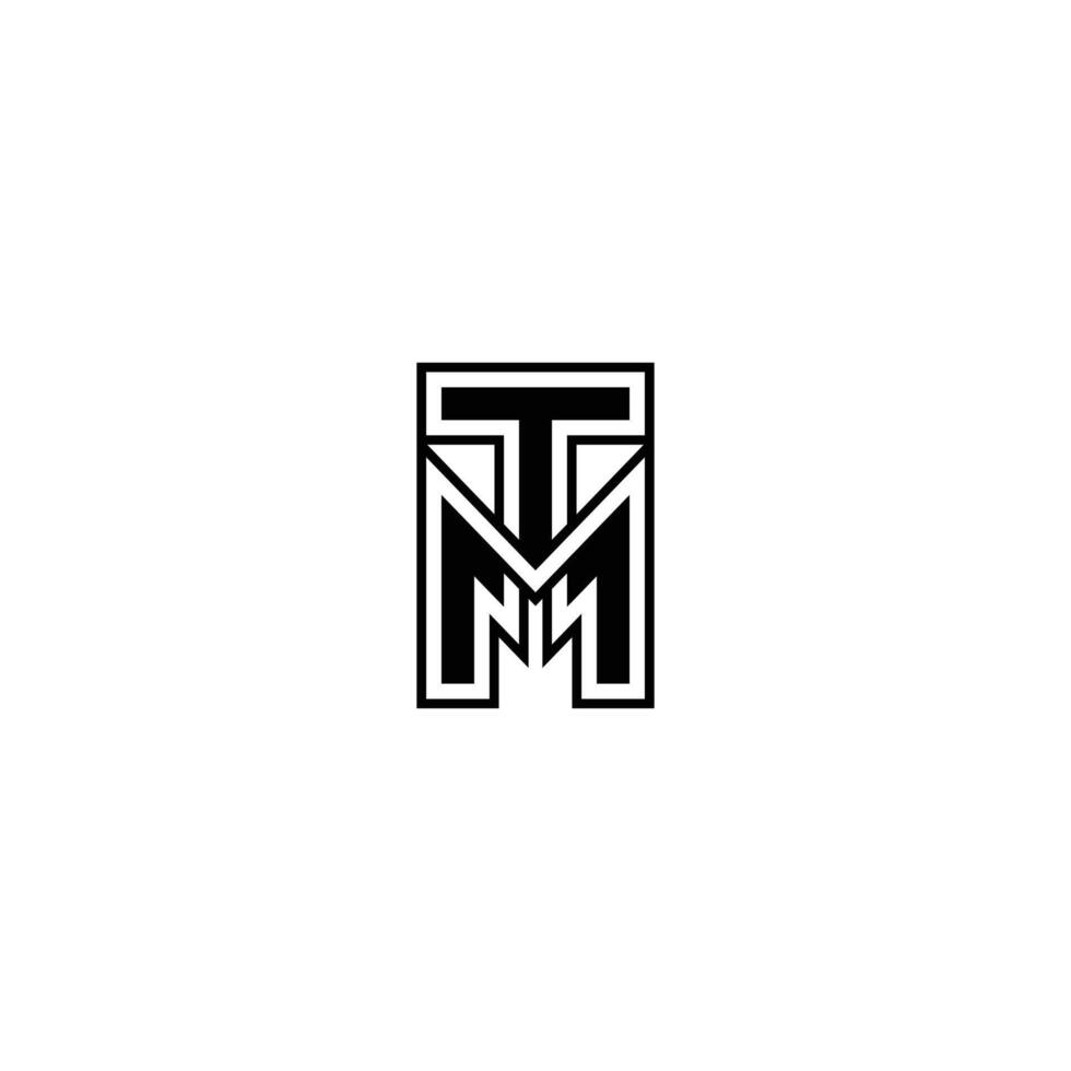 MT Logo Design Template Graphic Branding Element.. Initial letter tm or mt logo design template vector