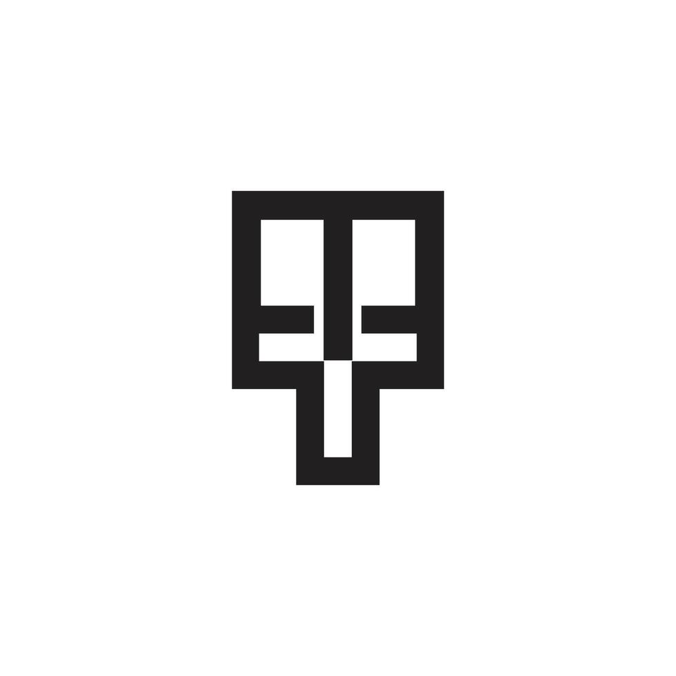 Letters TM and MT Monogram Logo suitable for any business with MT or TM initials vector