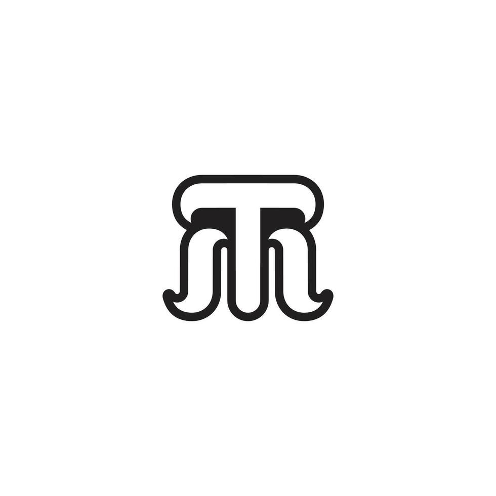 Minimalist TM Logo with Dynamic Diagonal Line vector