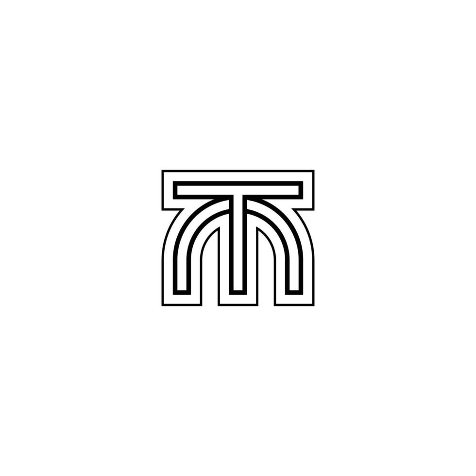Creative abstract letter TM logo design. Linked letter MT logo design. vector