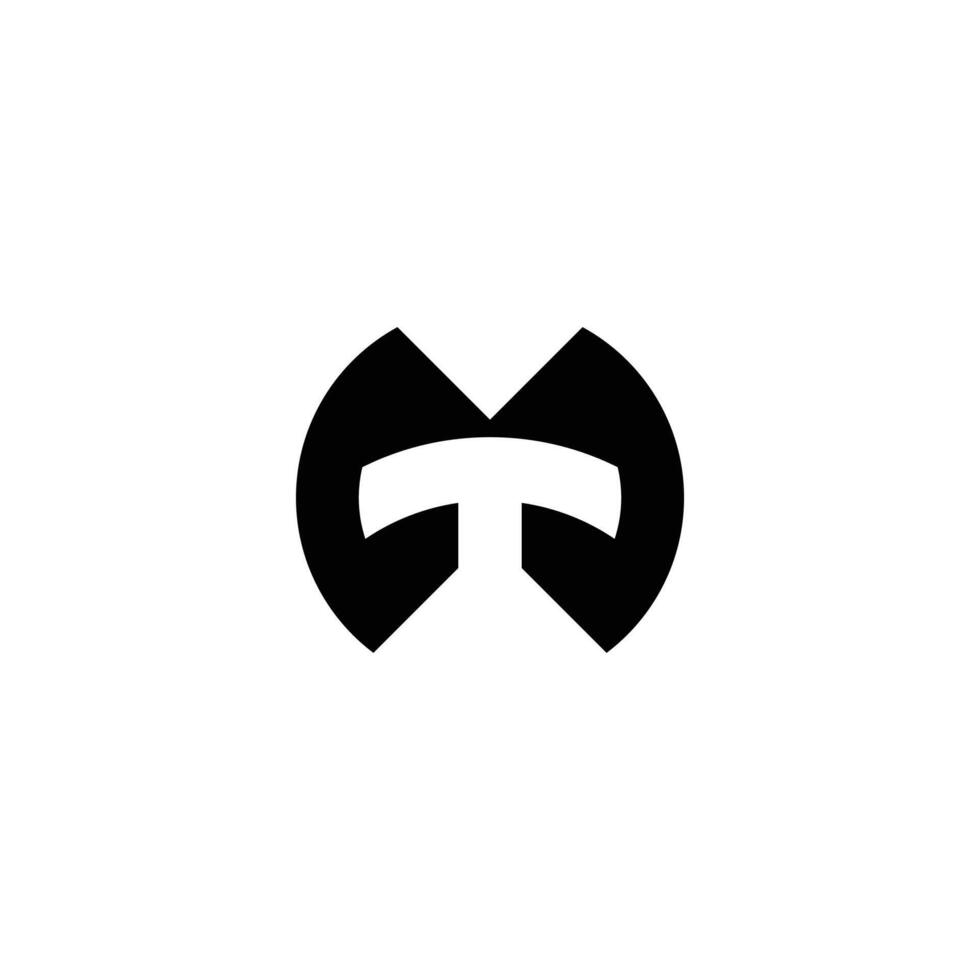 Abstract letter TM logo. This logo icon incorporate with abstract shape in the creative way vector