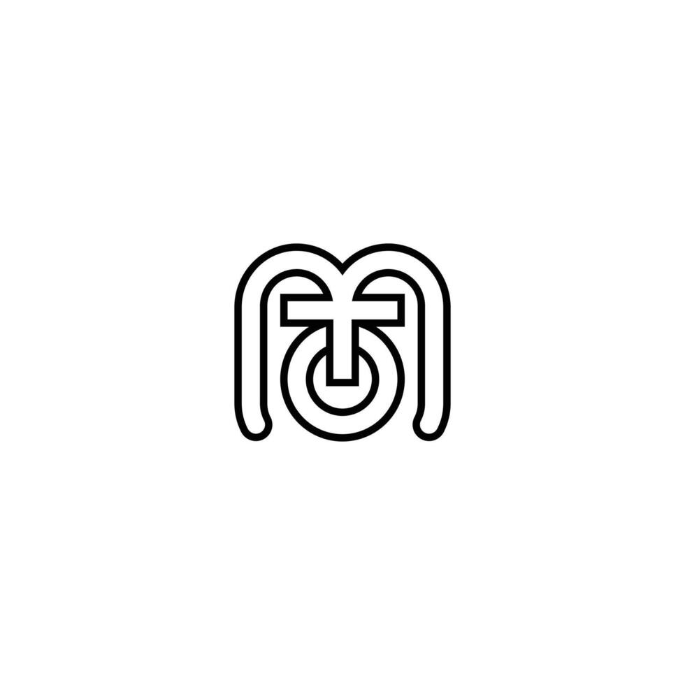 Creative minimal Powerful TM MT letter business logo initial based Monogram icon vector