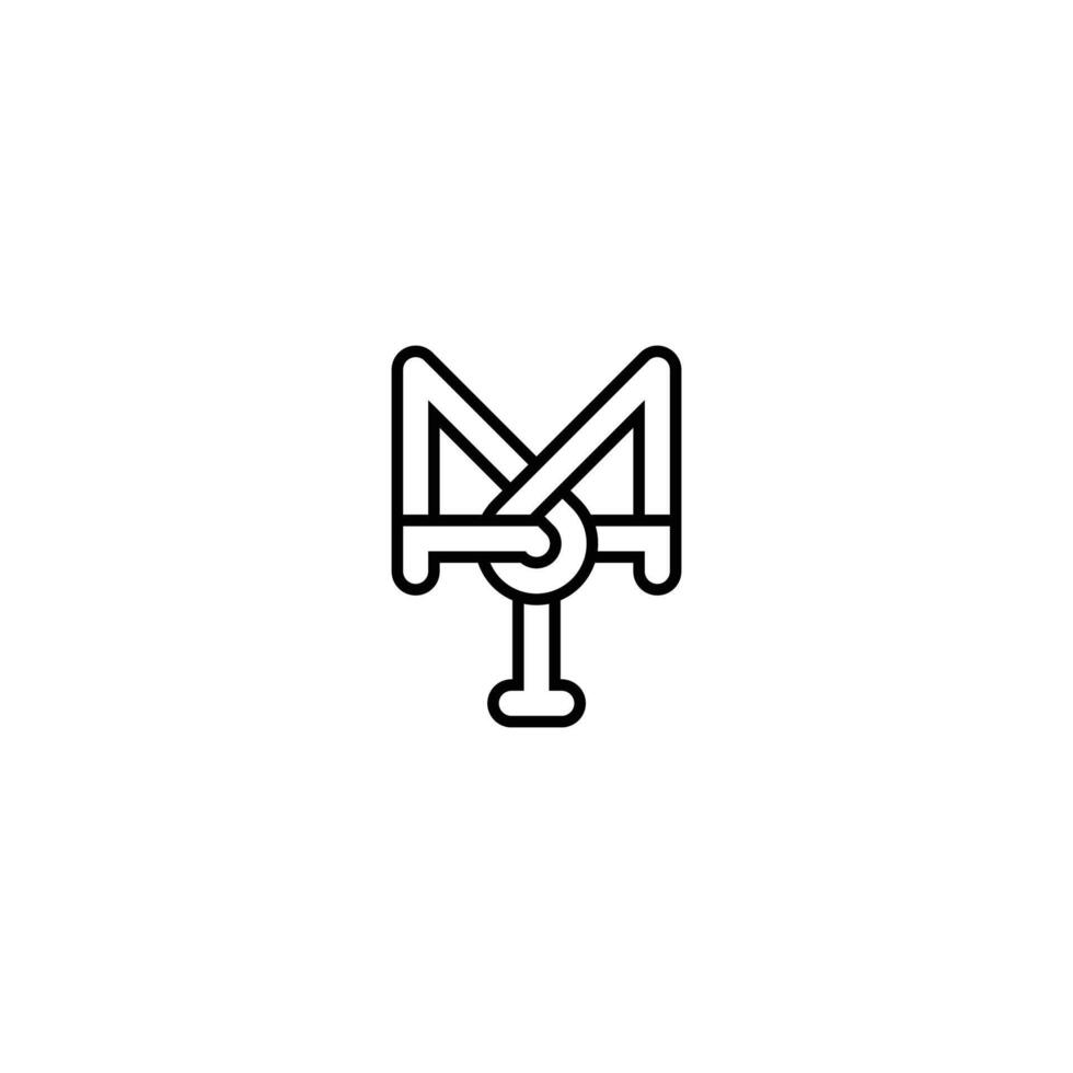 TM Logo Design Template Graphic Branding Element vector