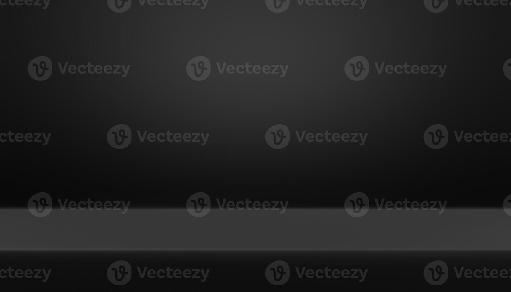 Empty black studio bg with limbo for product show. 3d render photo