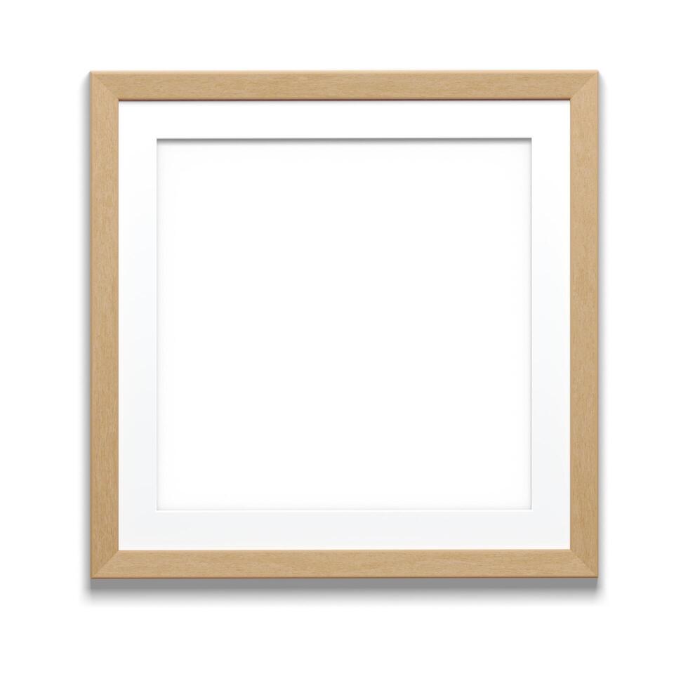 a blank white frame with a wooden frame photo
