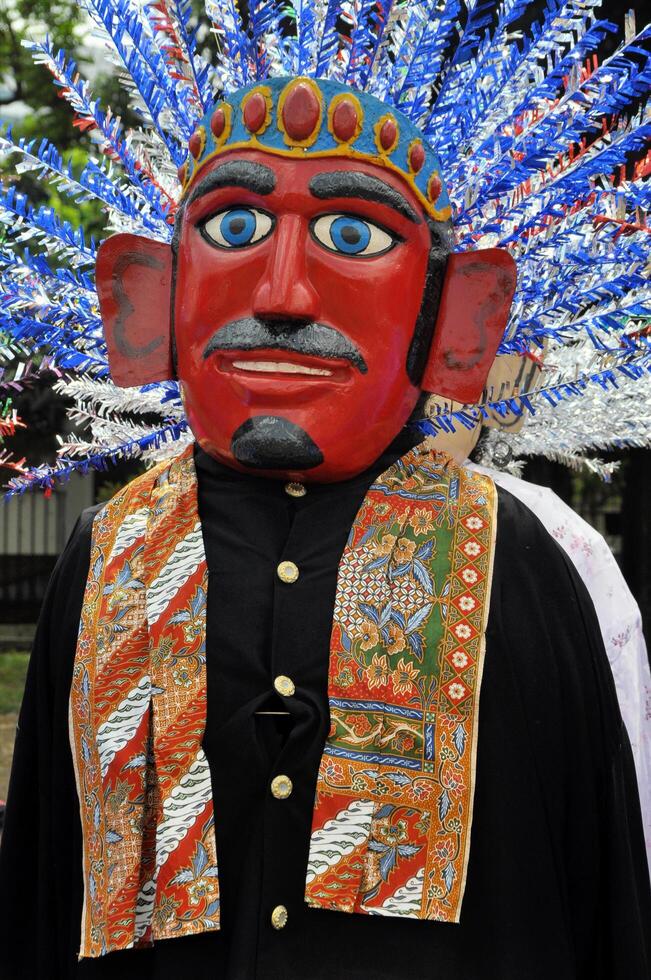 Ondel ondel puppet from betawi culture Jakarta Indonesia photo