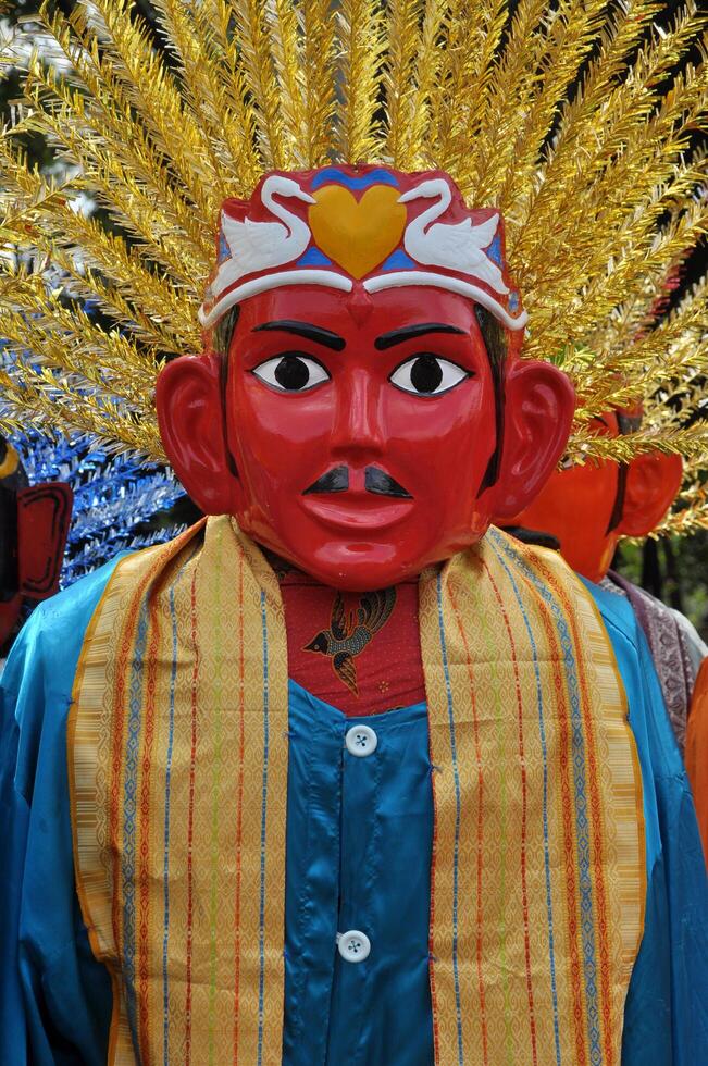 Ondel ondel puppet from betawi culture Jakarta Indonesia photo