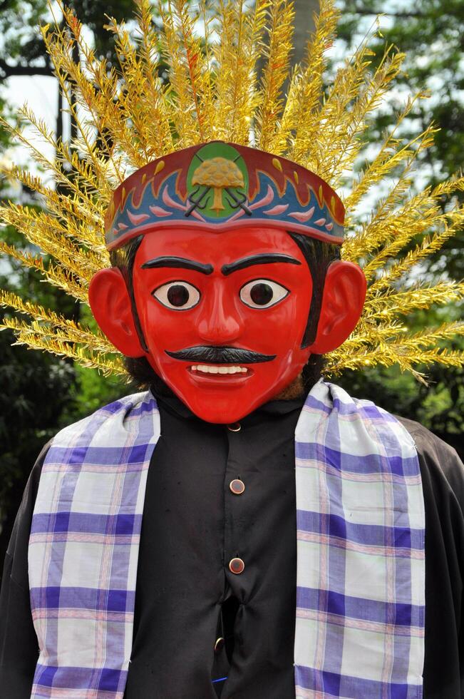 Ondel ondel puppet from betawi culture Jakarta Indonesia photo