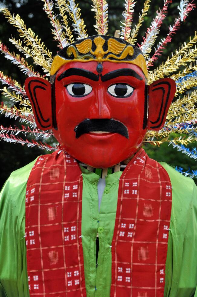 Ondel ondel puppet from betawi culture Jakarta Indonesia photo