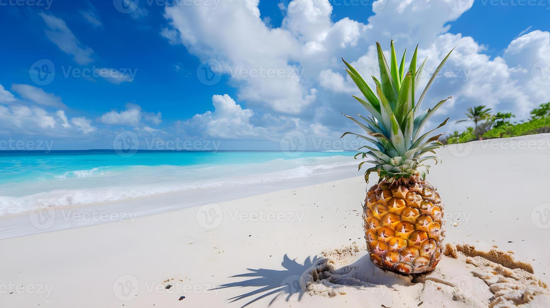 Pineapple on the beach photo