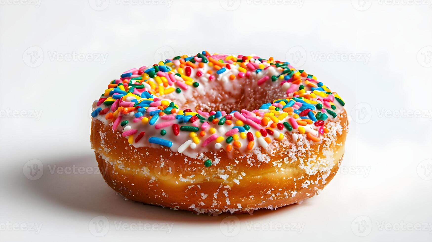 A donut with sprinkles on top photo