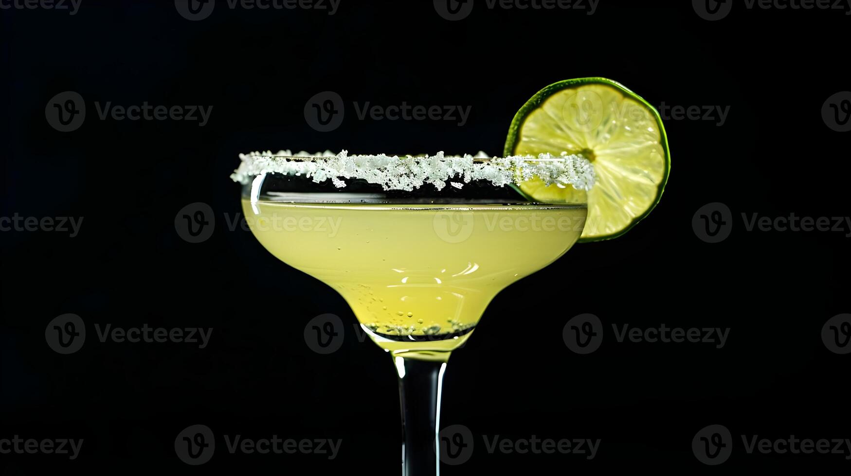 A margarita with lime and sugar on top photo