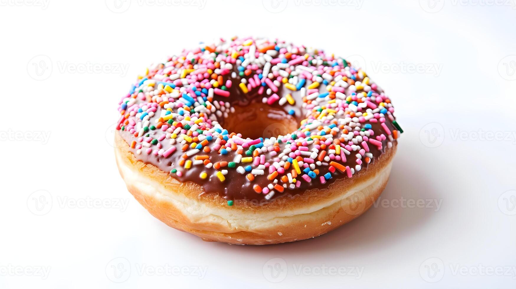 A donut with sprinkles on top photo