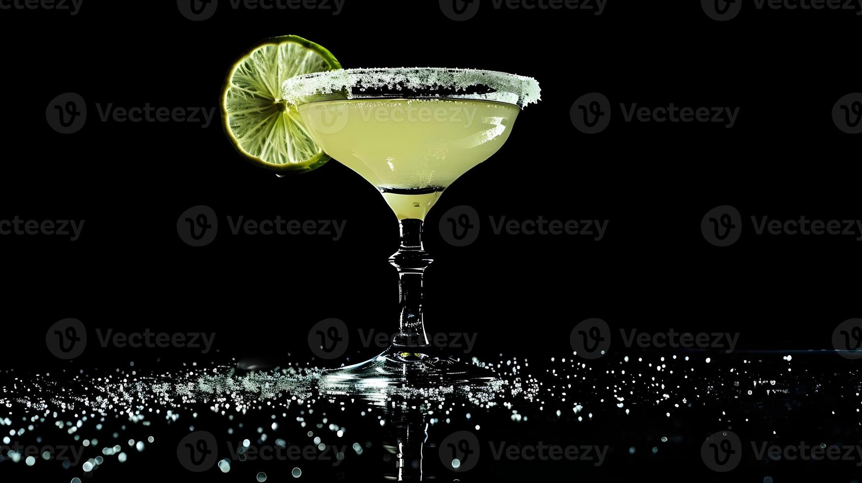 A margarita with lime on top photo