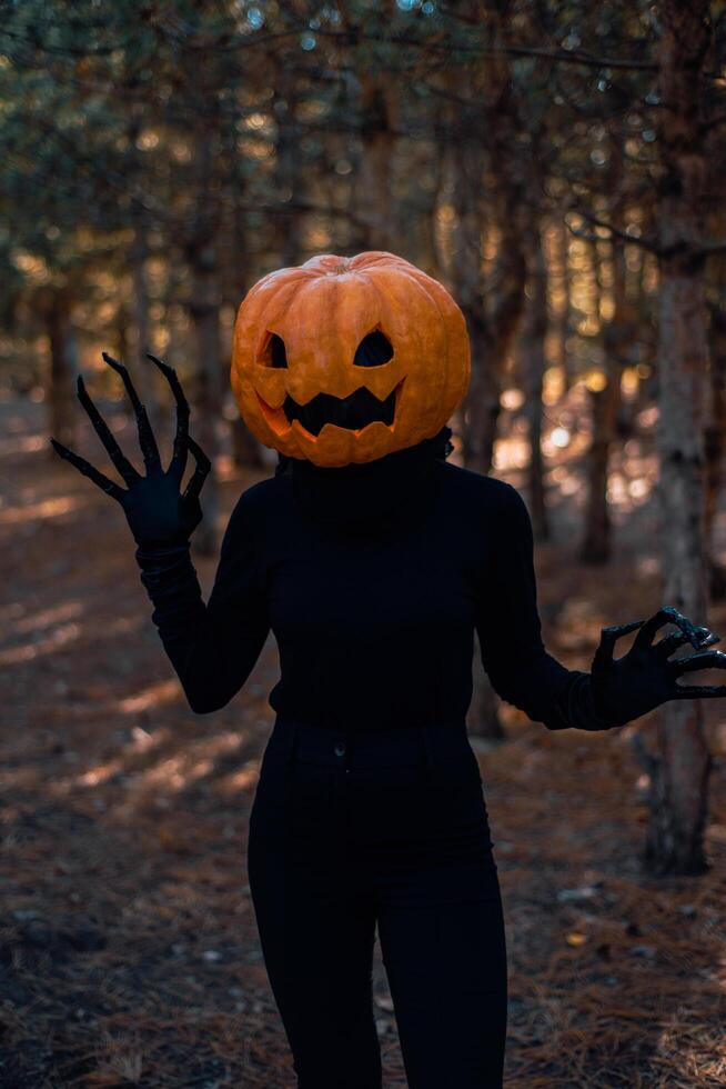 Halloween Whispers When Ghosts Meet Pumpkins photo