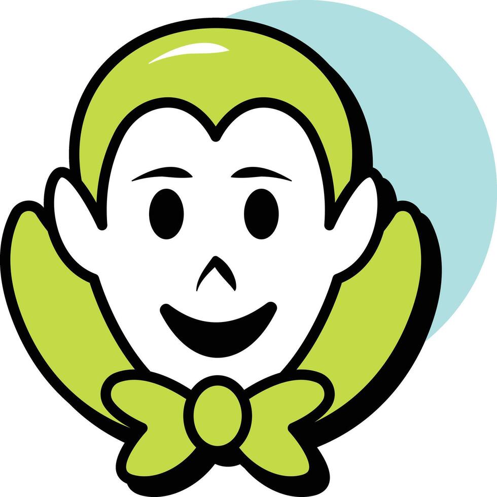 Vampire Bold Halloween Circle Color Outline Icon Style vector