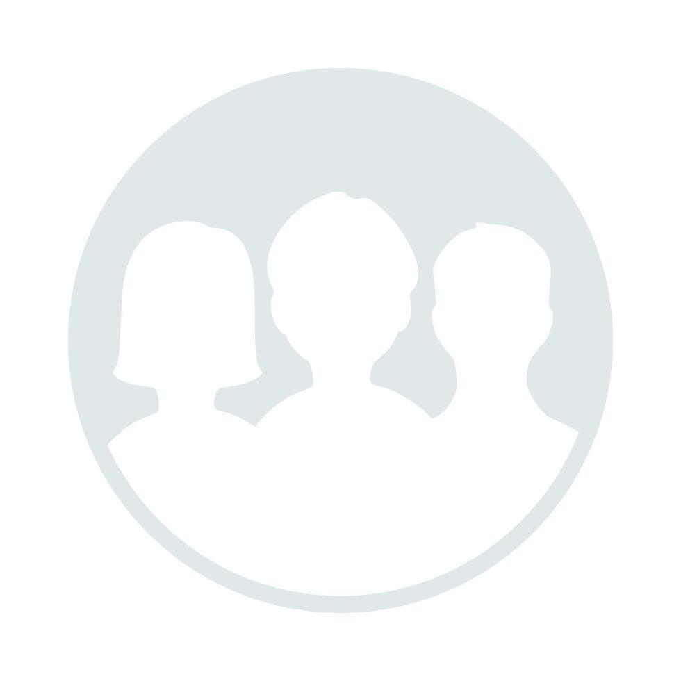 Different Gender Friendships Default Avatar Profile Icon, Suitable for Social Media Chatting Online vector